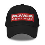 POWER REPUBLIC RED LOGO CURVE PEAK CAP