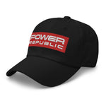 POWER REPUBLIC RED LOGO CURVE PEAK CAP