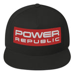POWER REPUBLIC RED LOGO FLAT PEAK CAP