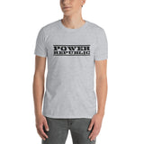 POWER REPUBLIC ORIGINAL LOGO SHORT SLEEVE UNISEX TEE - GREY