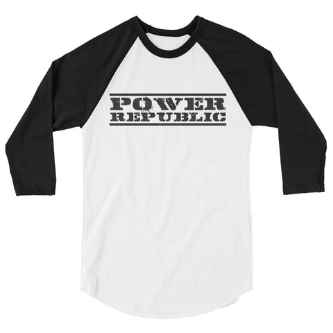 POWER REPUBLIC ORIGINAL LOGO 3/4 SLEEVE RAGLAN SHIRT