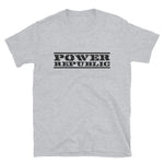 POWER REPUBLIC ORIGINAL LOGO SHORT SLEEVE UNISEX TEE - GREY