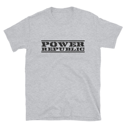 POWER REPUBLIC ORIGINAL LOGO SHORT SLEEVE UNISEX TEE - GREY