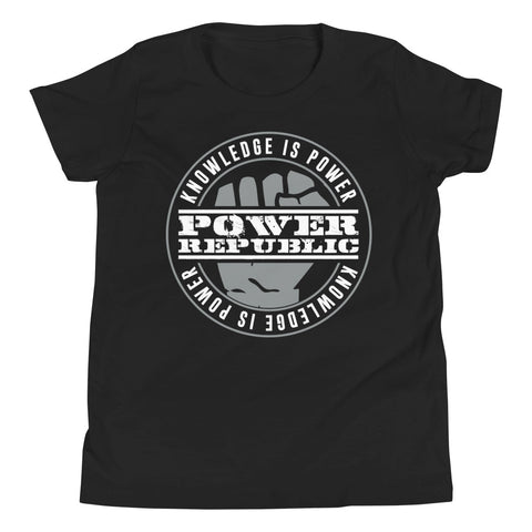 POWER REPUBLIC KNOWLEDGE IS POWER YOUTH TEE